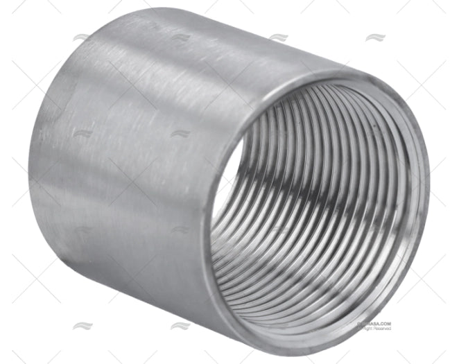 MAMELON DOUBLE FEMELLE INOX 1 1/4"
