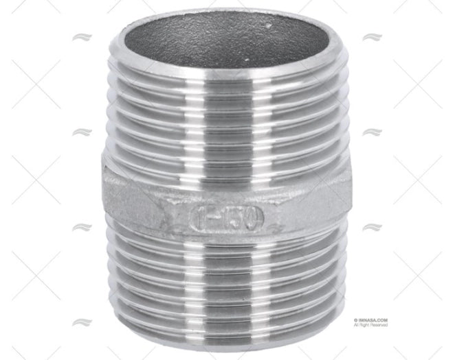MAMELON DOUBLE MALE INOX 1"