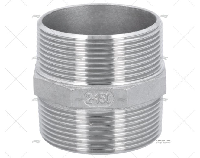 MAMELON DOUBLE MALE INOX 2"