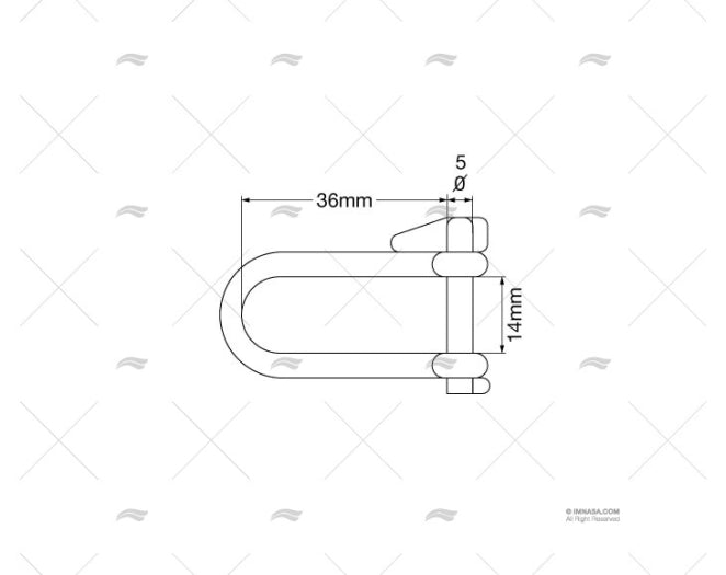 MANILLE AUTOMATIQUE  5MM AISI 316 (2U)