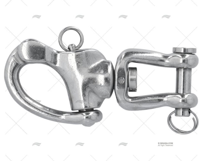 MOUSQUETON INOX AVEC MANILLE 128mm