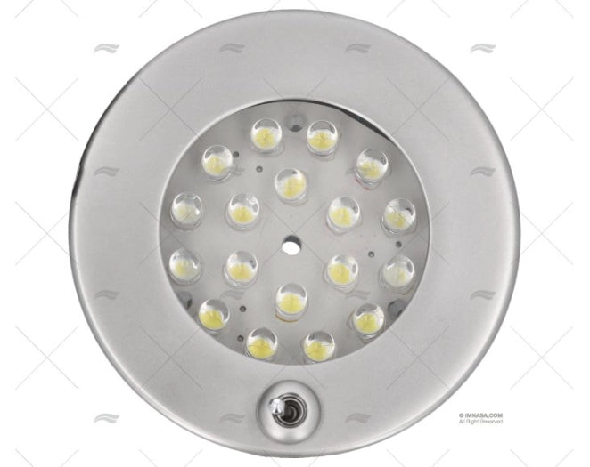 PLAFONIER LED 70mm NICKEL AVEC INT