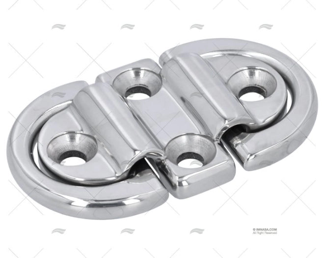 PLATINE A/ANNEAU DOUBLE INOX SS 316 10mm