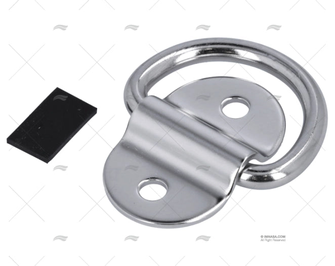 PLATINE A/ANNEAU INOX SS 304 51X32mm