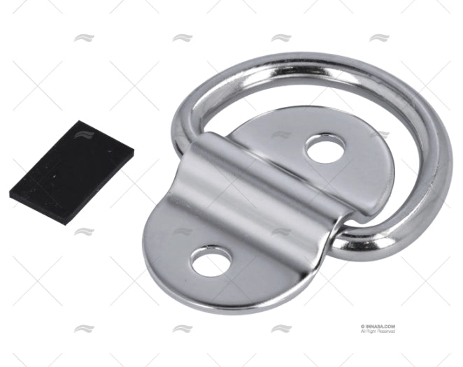 PLATINE A/ANNEAU INOX SS 304 68X38mm