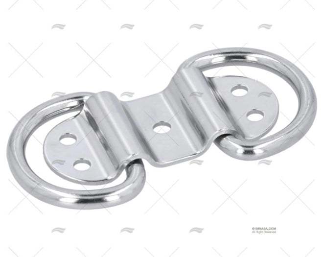 PLATINE A/ANNEAU INOX SS 304 76X32mm
