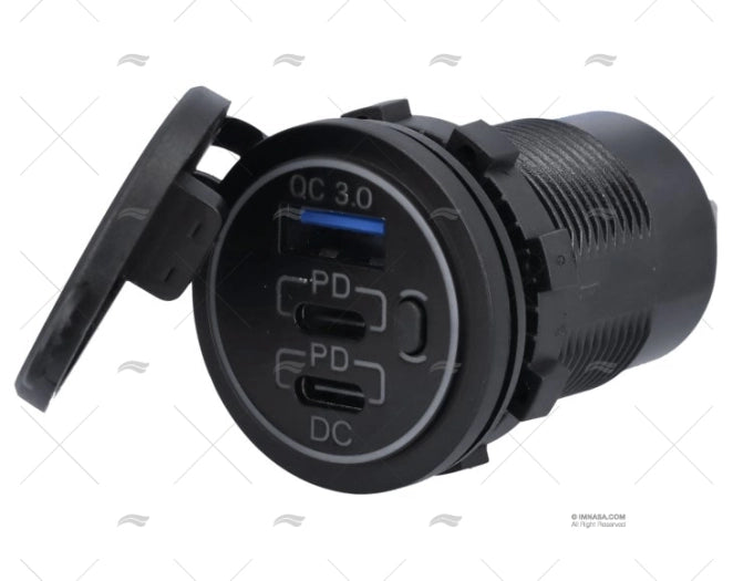 PRISE USB CHARGE RAPIDE TYPE A/C 3 A/LED