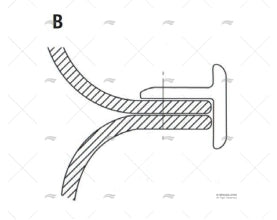 SUPPORT PROFIL PVC T 16 POUR L 30 24m TESSILMARE