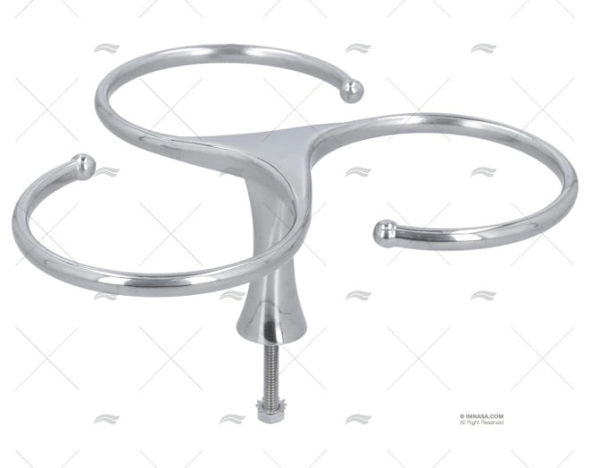 SUPPORT VERRE X 3 INOX SS 316 106mm