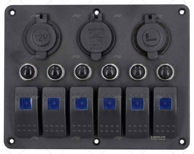 TABLEAU ELECTRIQUE LED 12V ON/OFF+usb