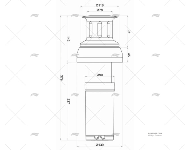 Cabestan / Capstan TREUIL NESTOR VX 24V 800W ITALWINCH