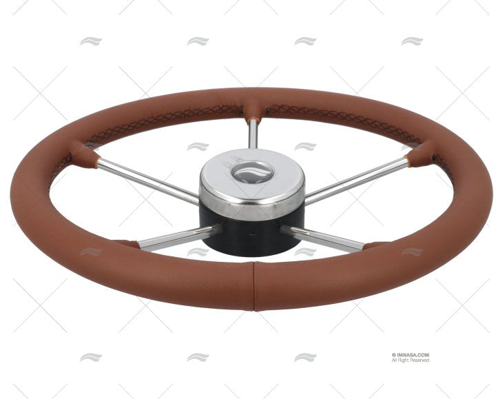 VOLANT EN CUIR DE 400mm MARRON SURP. NOI IMNASA