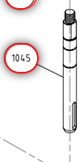 Arbre de transmission pour guindeau Lofrans x1 sans poupée ref 630680